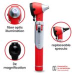 Fiber Optic Mini Otoscope Red - Image 2