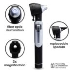 Fiber Optic Mini Otoscope Black - Image 2